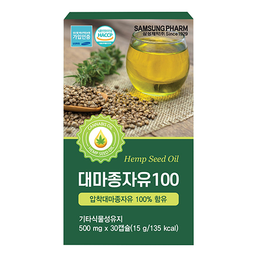 [삼성제약] 유기농 대마종자유 100 500mg x 30캡슐