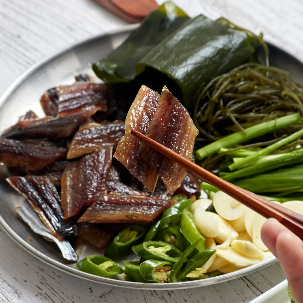 포항 구룡포 꽁치 손질 과메기 5미 10미 야채세트