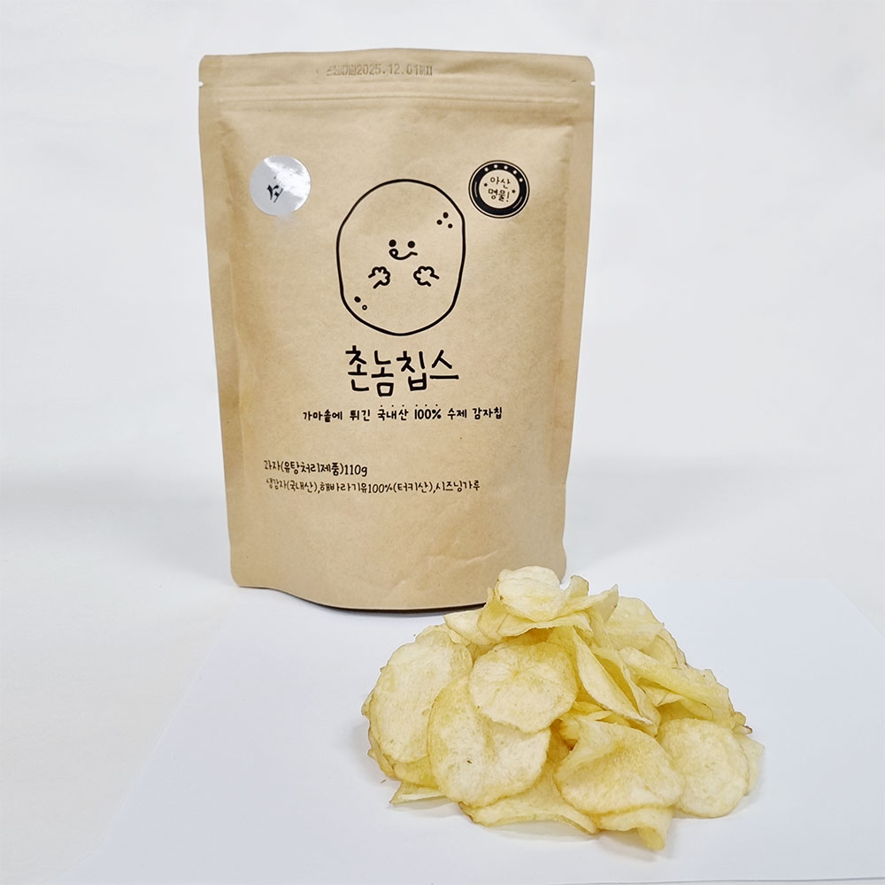 촌놈칩스 화학첨가물 없는 국내산 수제 감자칩 110g