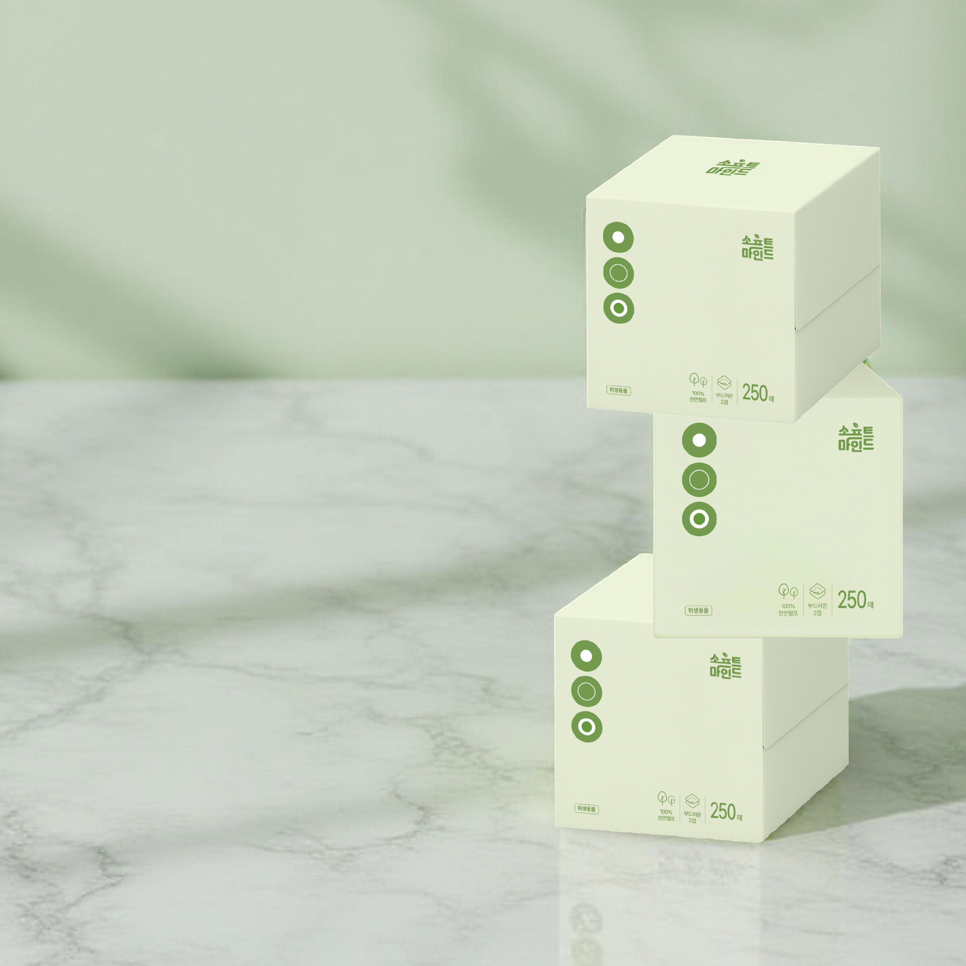 소프트 미니 미용티슈 대용량 250매 6개입