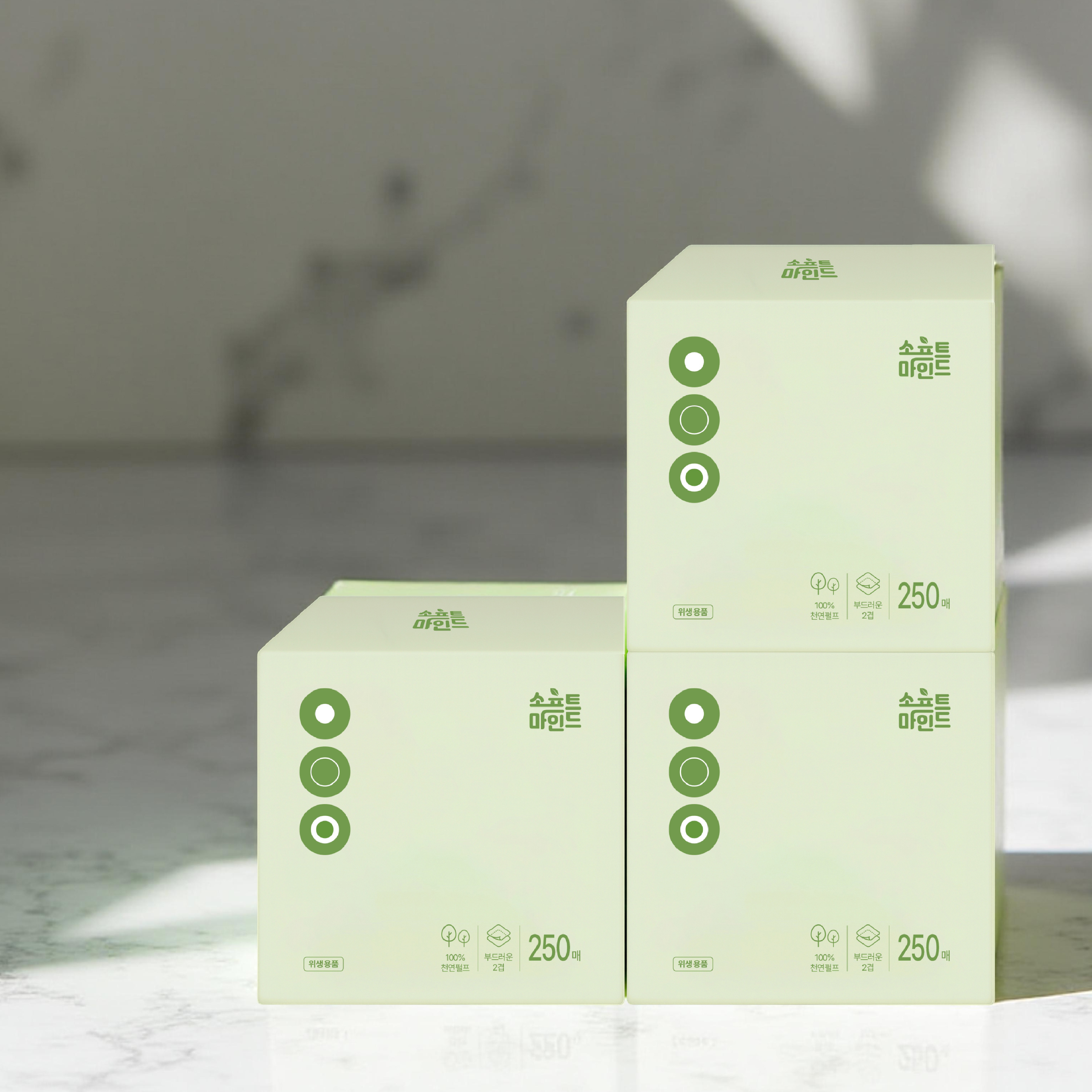 소프트 미니 미용티슈 대용량 250매 6개입