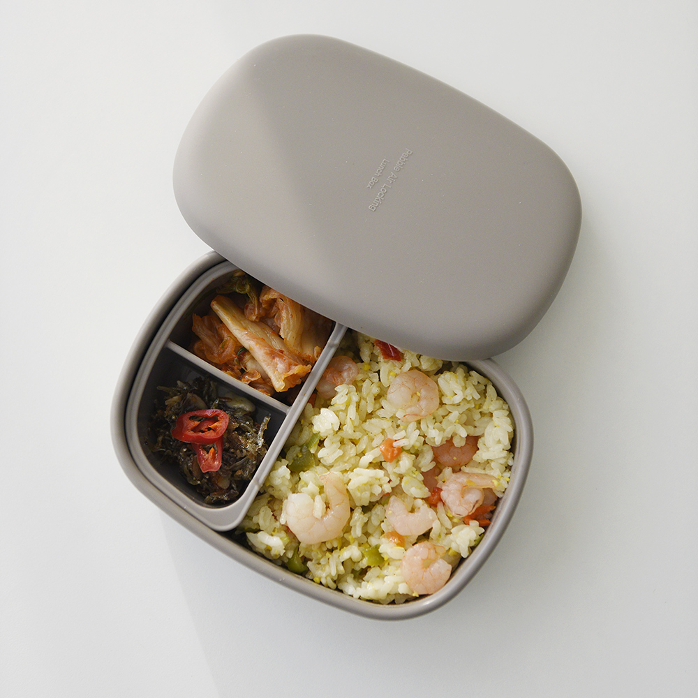 히어키친 국산 실리콘 도시락통 직장인 도시락 분리형 반찬통
