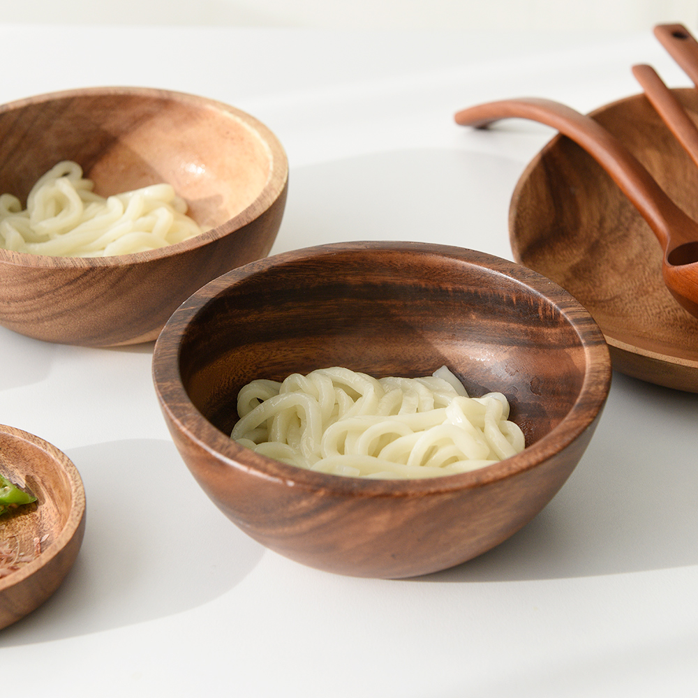 히어키친 아카시아 나무 통원목 샐러드볼 소/중/대