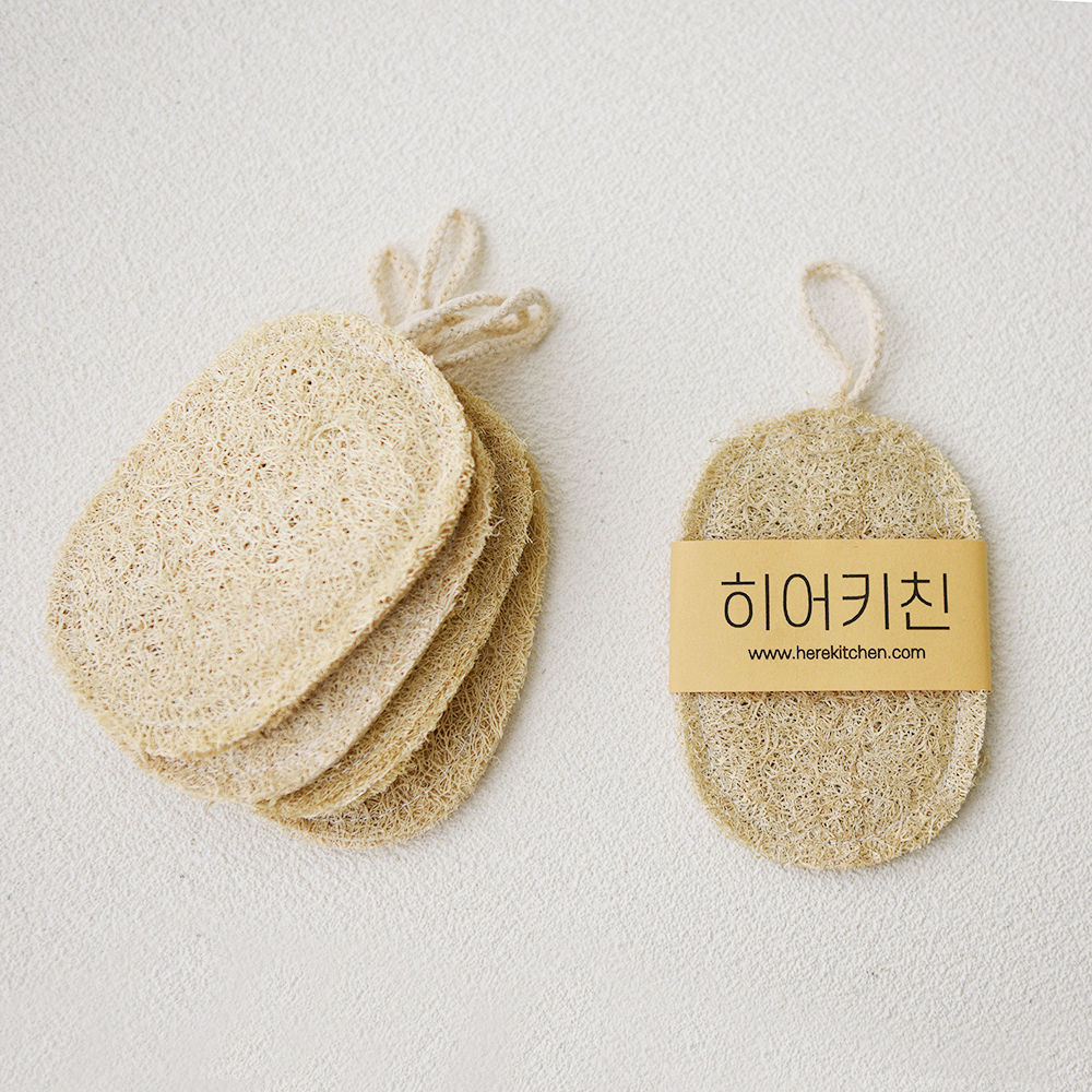 히어키친 천연 수세미 5p 친환경 수세미