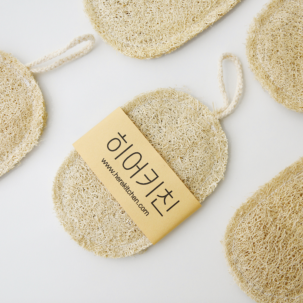 히어키친 천연 수세미 5p 친환경 수세미