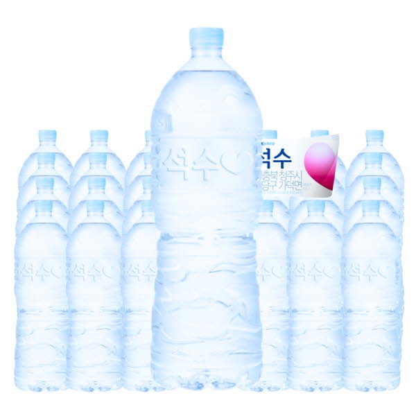 석수 무라벨 생수 (2LX12/24병/ 1LX24병) 샘물