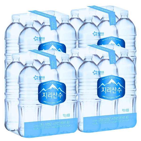 아워홈 지리산수 (2Lx12개/24개) 블루 무라벨 생수 샘물