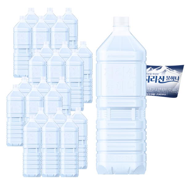 지리산 물하나 무라벨 생수 (2Lx12/24개/ 1Lx24개) 샘물