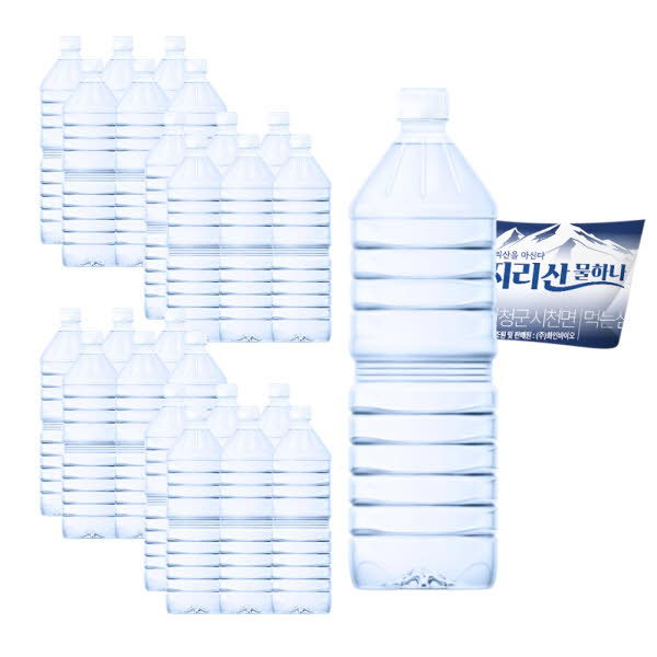 지리산 물하나 무라벨 생수 (2Lx12/24개/ 1Lx24개) 샘물
