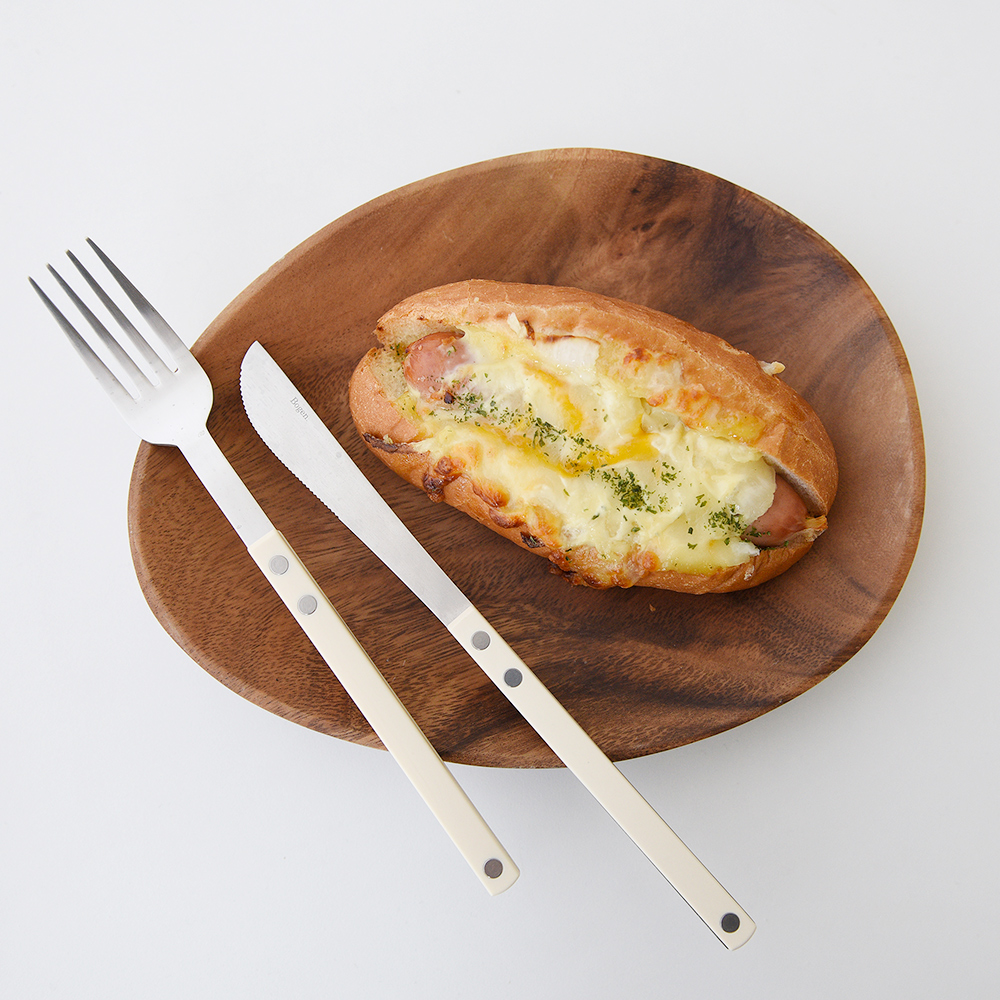 히어키친 아카시아 나무 통원목 나뭇잎접시 소/중