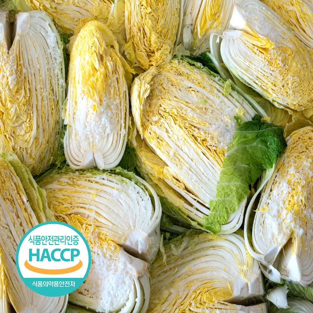 [예약판매] 해썹인증 국내산 강원도 절임배추 20kg 7-10포기 절인 김장 김치 NS