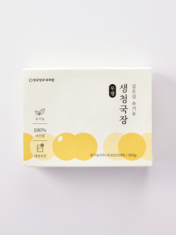 [입점특가] 유기농 국산콩 100% 무염 생청국장(300g)