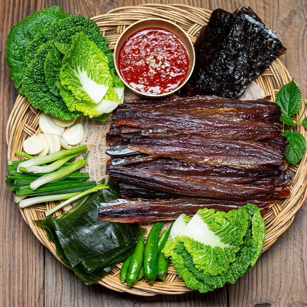 포항 구룡포 해풍 꽁치 과메기 야채세트 5마리 10쪽