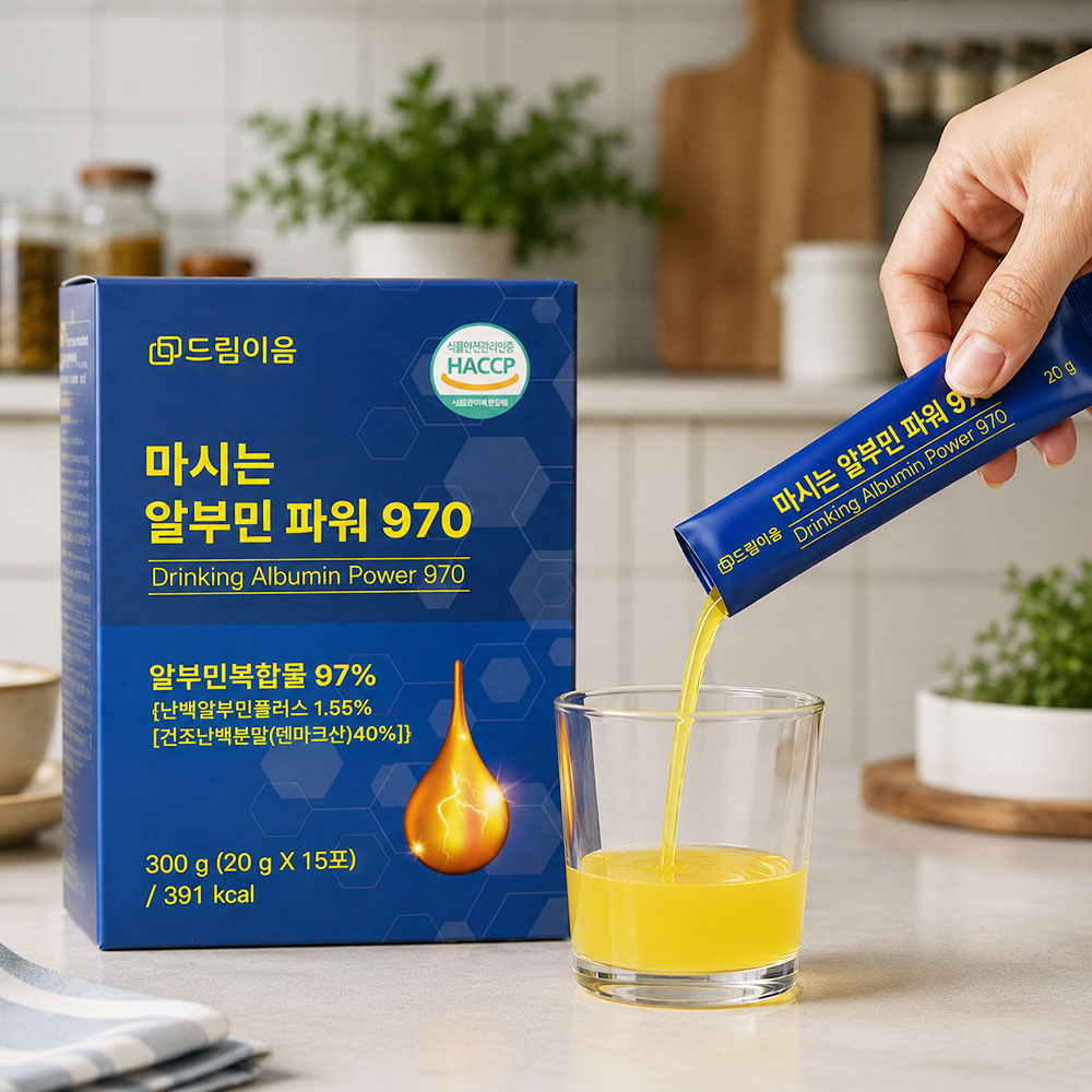 드림이음 마시는 알부민 파워 970 액상 스틱 20g x 15포 1박스