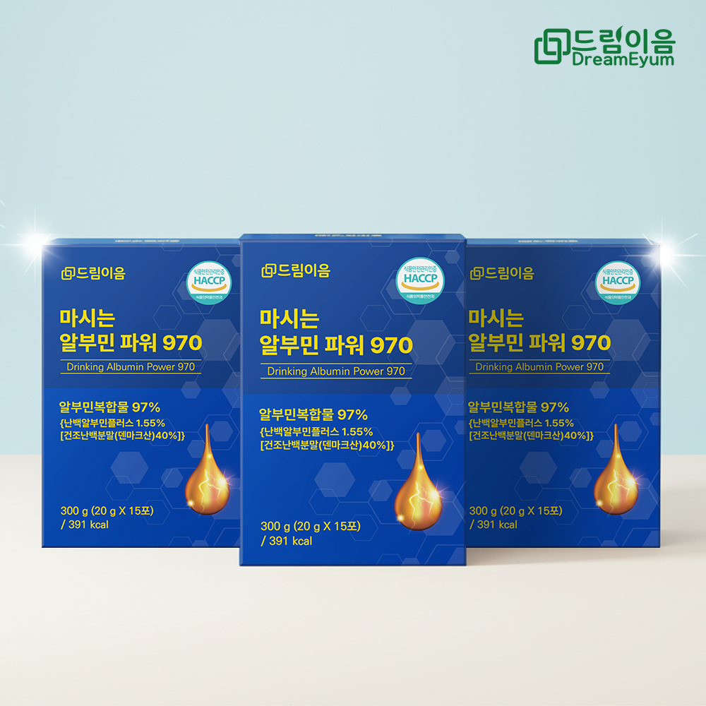 드림이음 마시는 알부민 파워 970 액상 스틱 20g x 15포 1박스