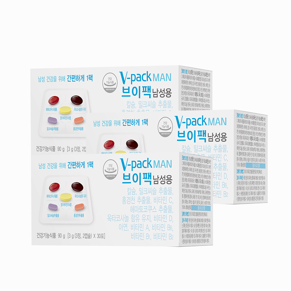안국약품 브이팩 종합 비타민 남성용 1박스 3g x 30포