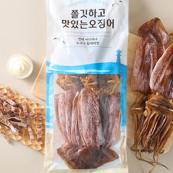[햇땅] 쫄쫄이오징어 마른 삼천포 건조 캠핑 안주 200g 이상 택1