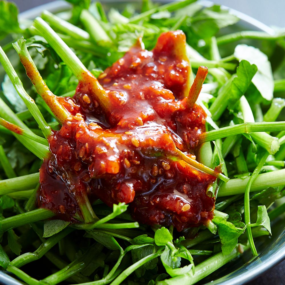 국내산 청도 한재 미나리 1단 200g 1-4단