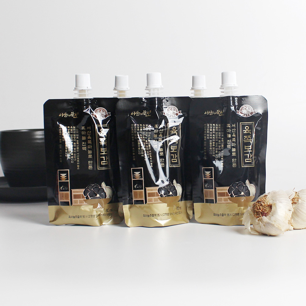 서산농부의 서산육쪽마늘 흑마늘진액 80mlx30ea 5cm이상 30일건조 30일 숙성 흑마늘즙 육쪽흑마늘진액 육쪽마늘
