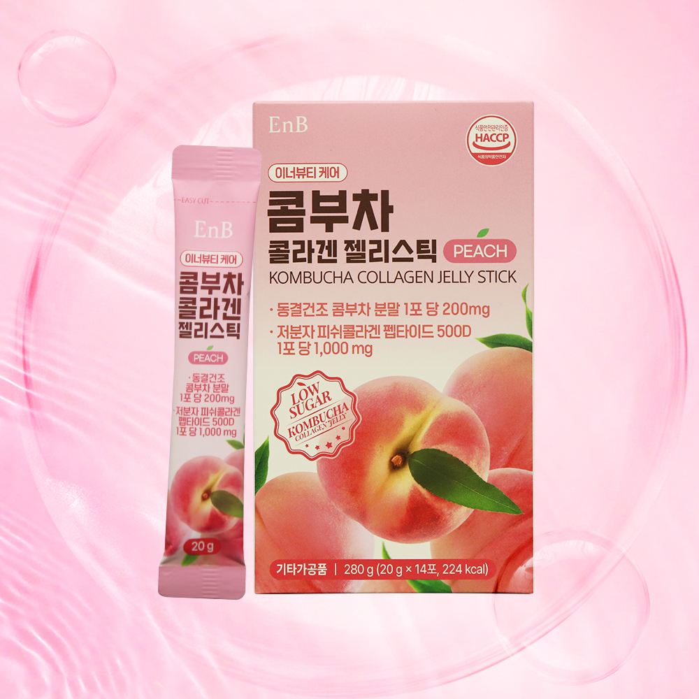 이엔비 콤부차 콜라겐 젤리스틱(피치) (20g x 14포)