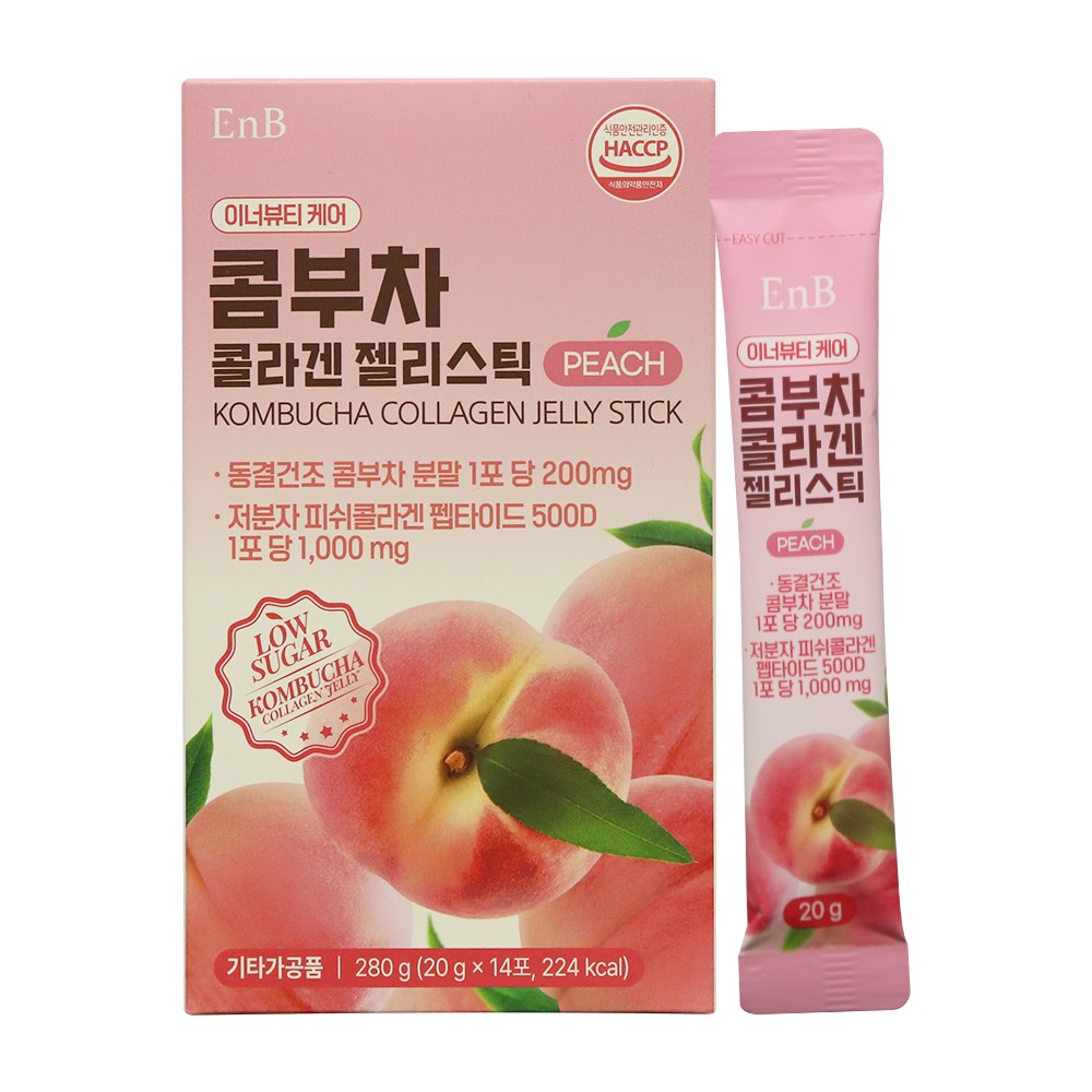이엔비 콤부차 콜라겐 젤리스틱(피치) (20g x 14포)