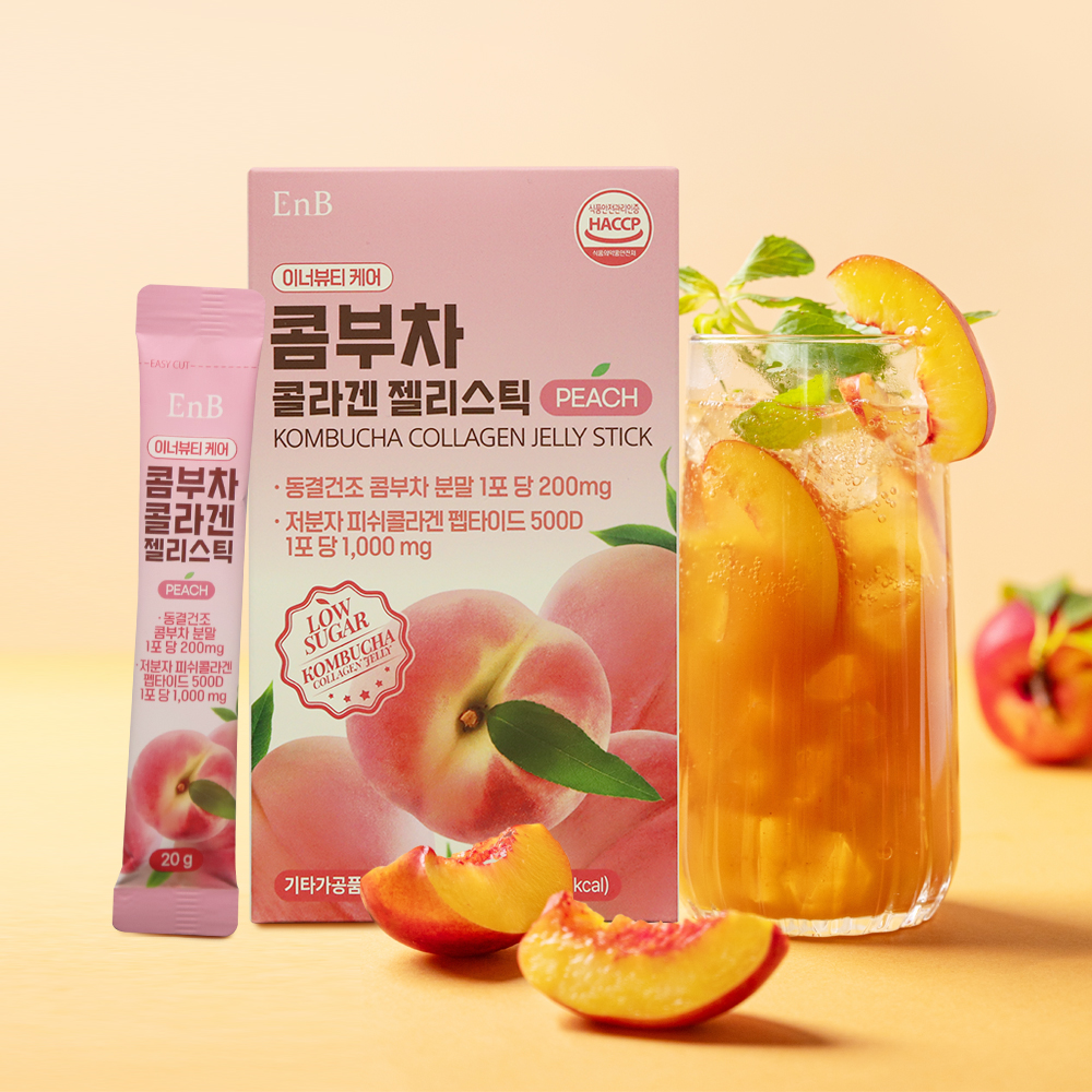 이엔비 콤부차 콜라겐 젤리스틱(피치) (20g x 14포) 대표이미지 섬네일