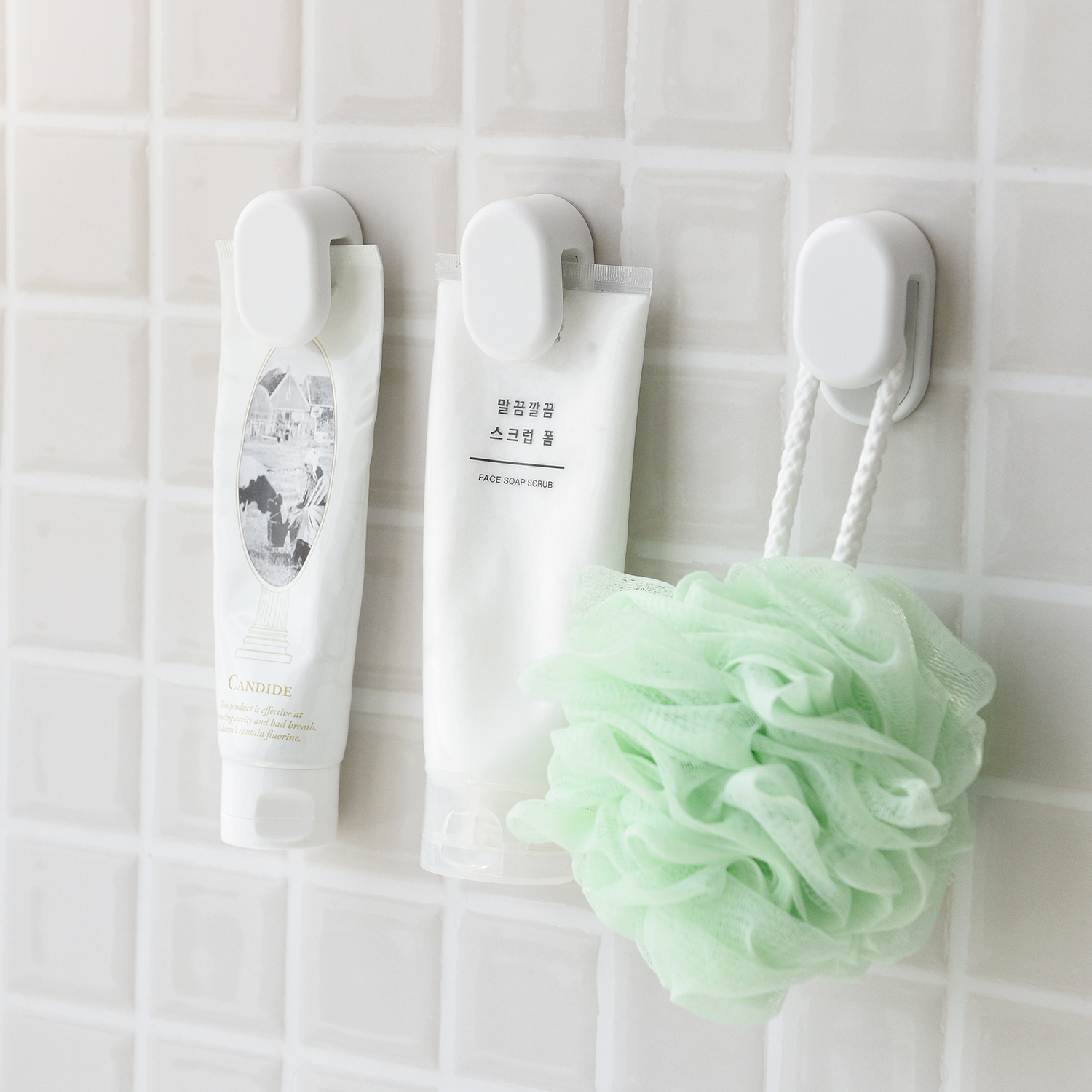 이한리빙 착붙 무타공 치약꽂이 2p