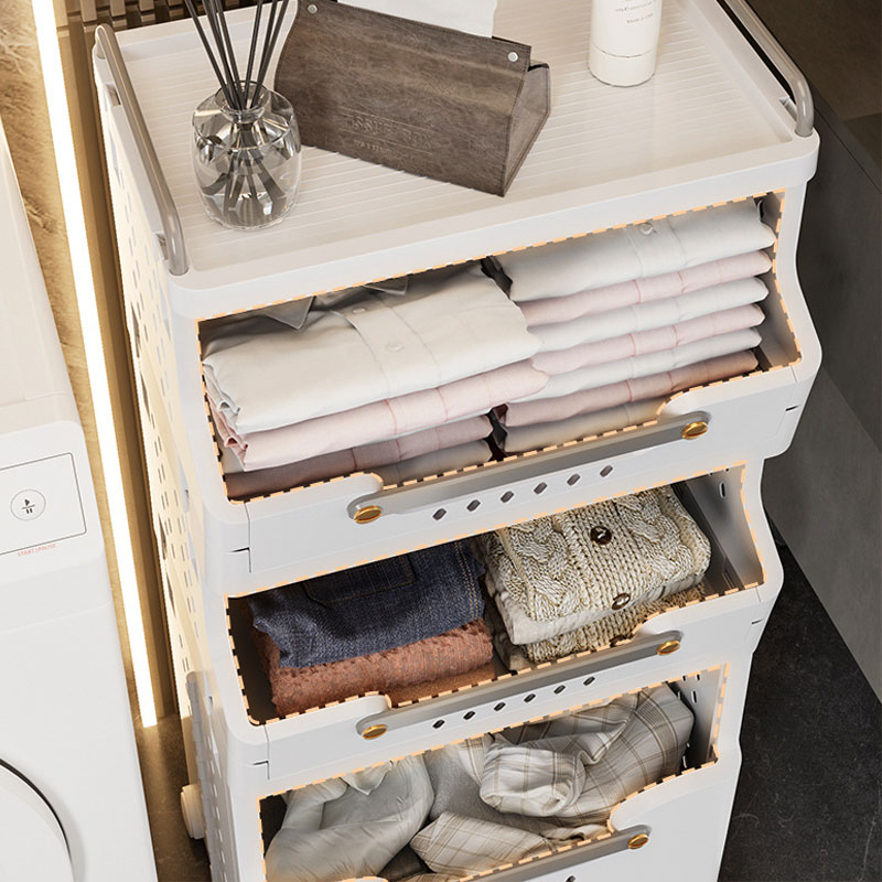 모던베이직 세탁실 수납 이동식 트롤리 2/3/4단