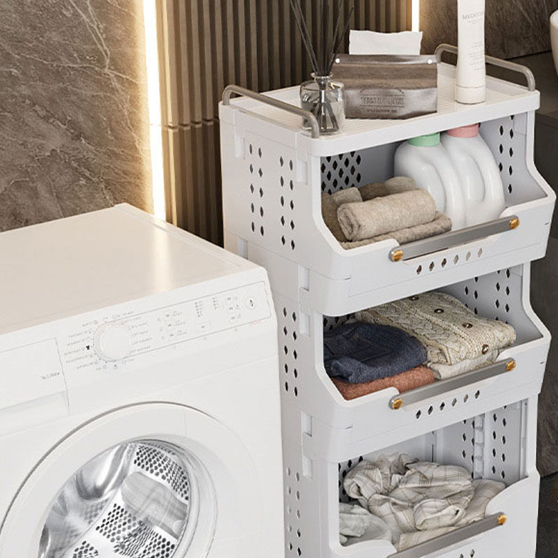 모던베이직 세탁실 수납 이동식 트롤리 2/3/4단