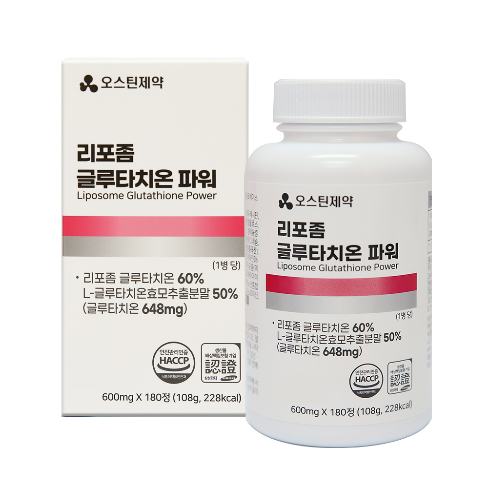 오스틴제약 리포좀 글루타치온 파워(600mg x 180정)