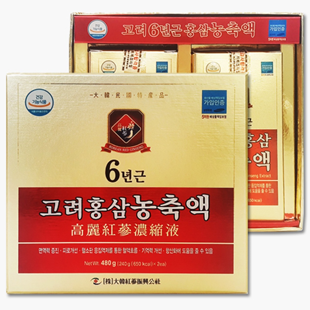 6년근고려홍삼농축액2p100%(240g X 2병)
