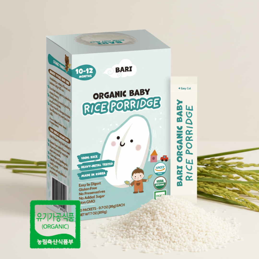 BARI 바리 유기농 쌀가루 후기 (10-12개월) | 20g x 10포