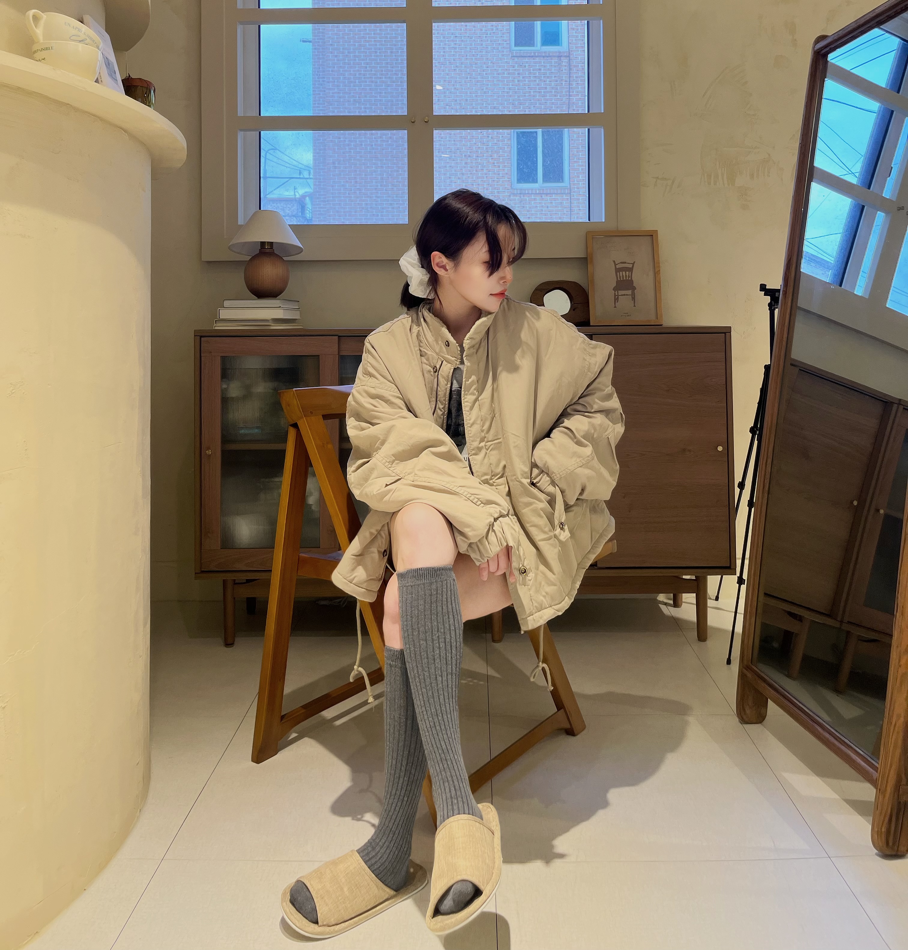 뉴아즈 숏야상패딩