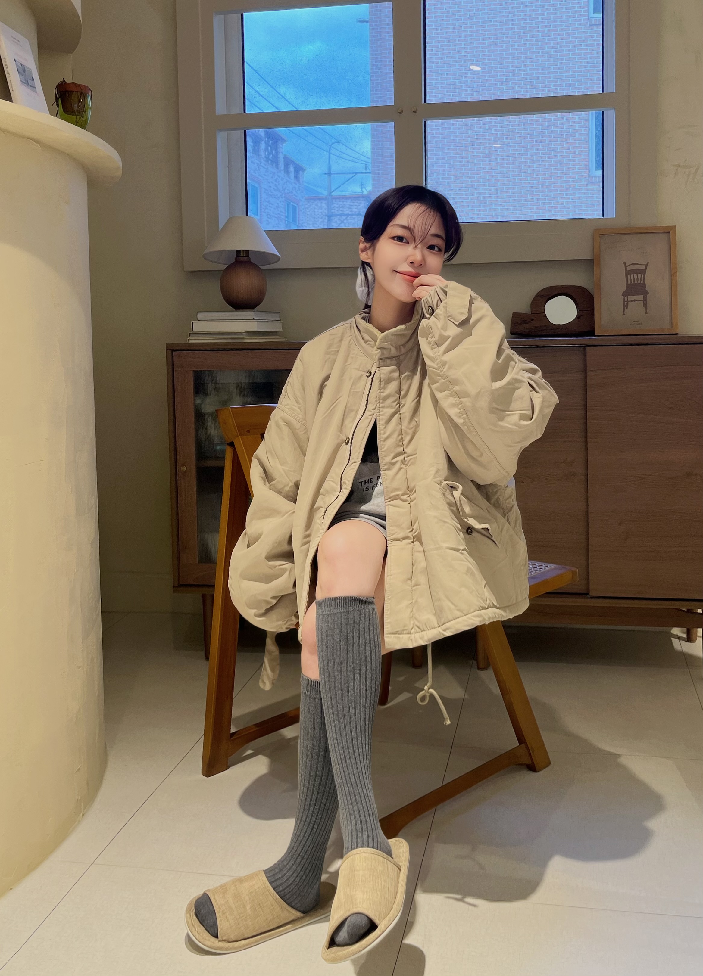 뉴아즈 숏야상패딩