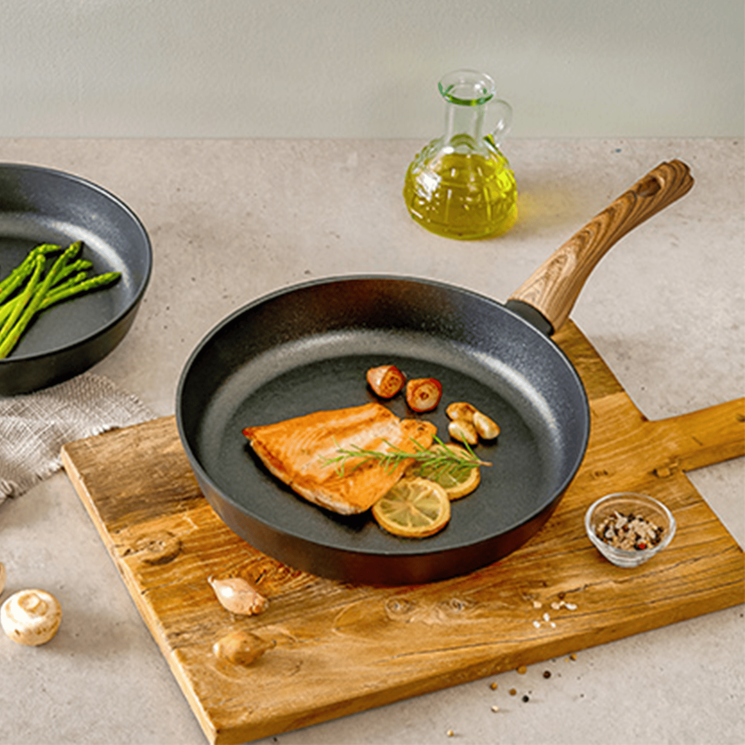 쿡텐 더 넓은 IH 티타늄 코팅 프라이팬 국산