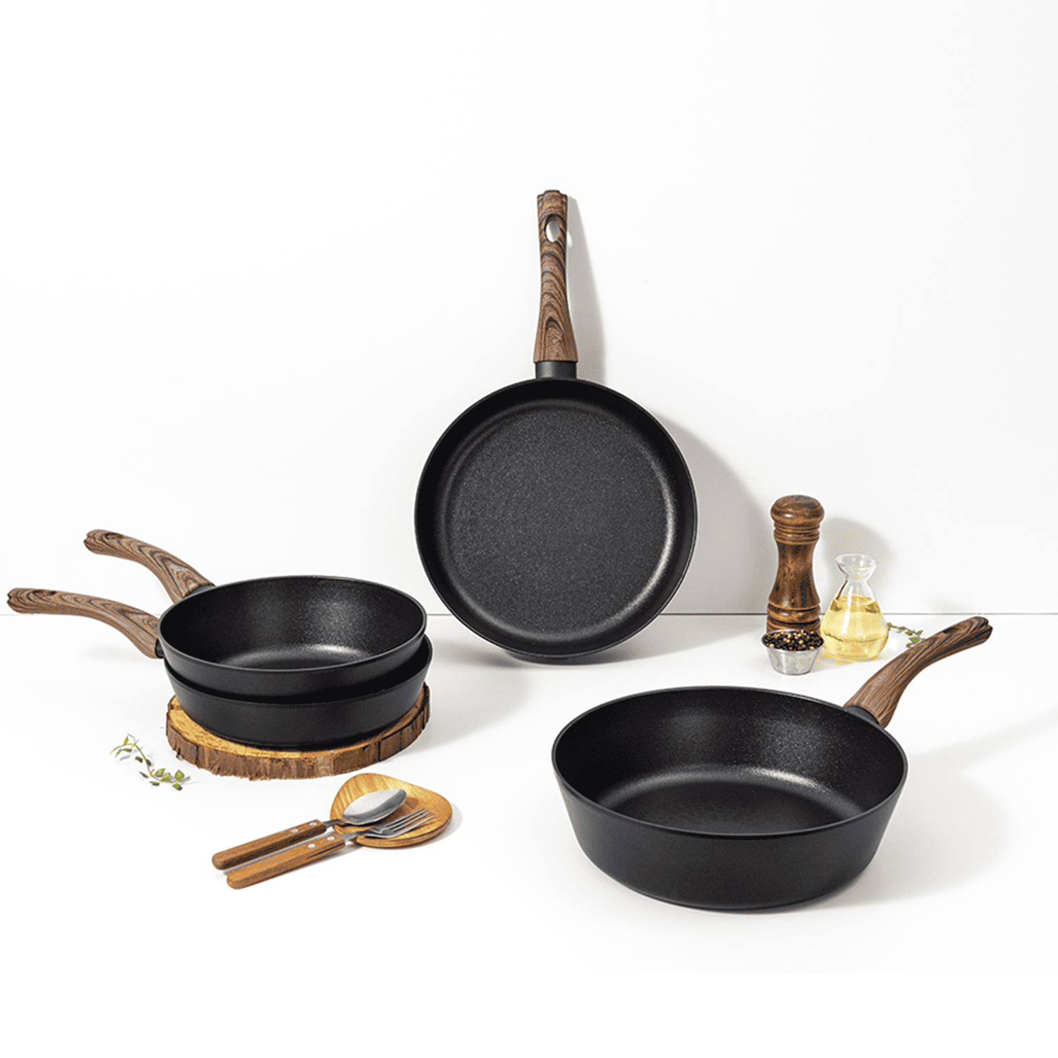 쿡텐 더 넓은 IH 티타늄 코팅 프라이팬 국산