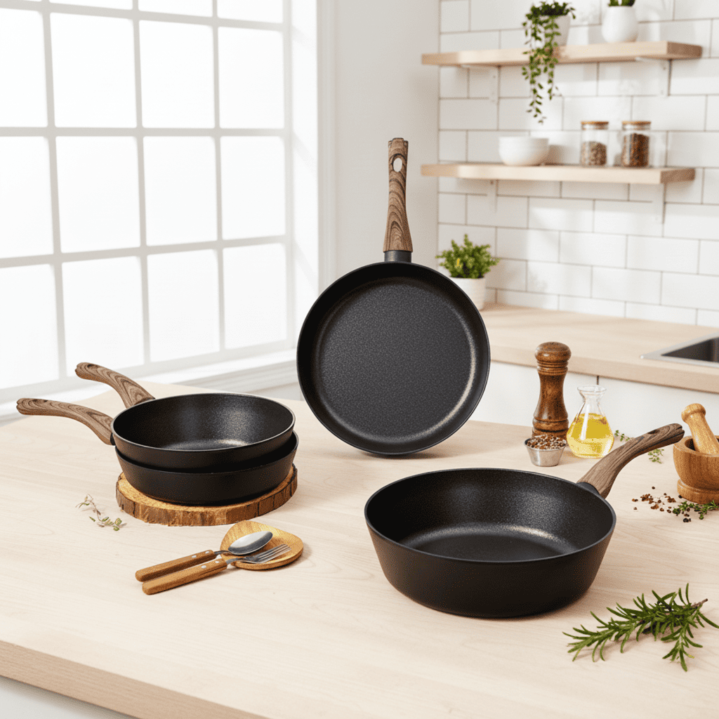 쿡텐 더 넓은 IH 티타늄 코팅 궁중팬 국산(24cm/28cm)