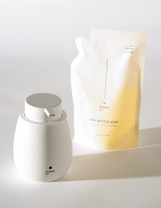 오미리 미세플라스틱 세정 젖병세정제제 330ml & 세라믹 디스펜서 세트