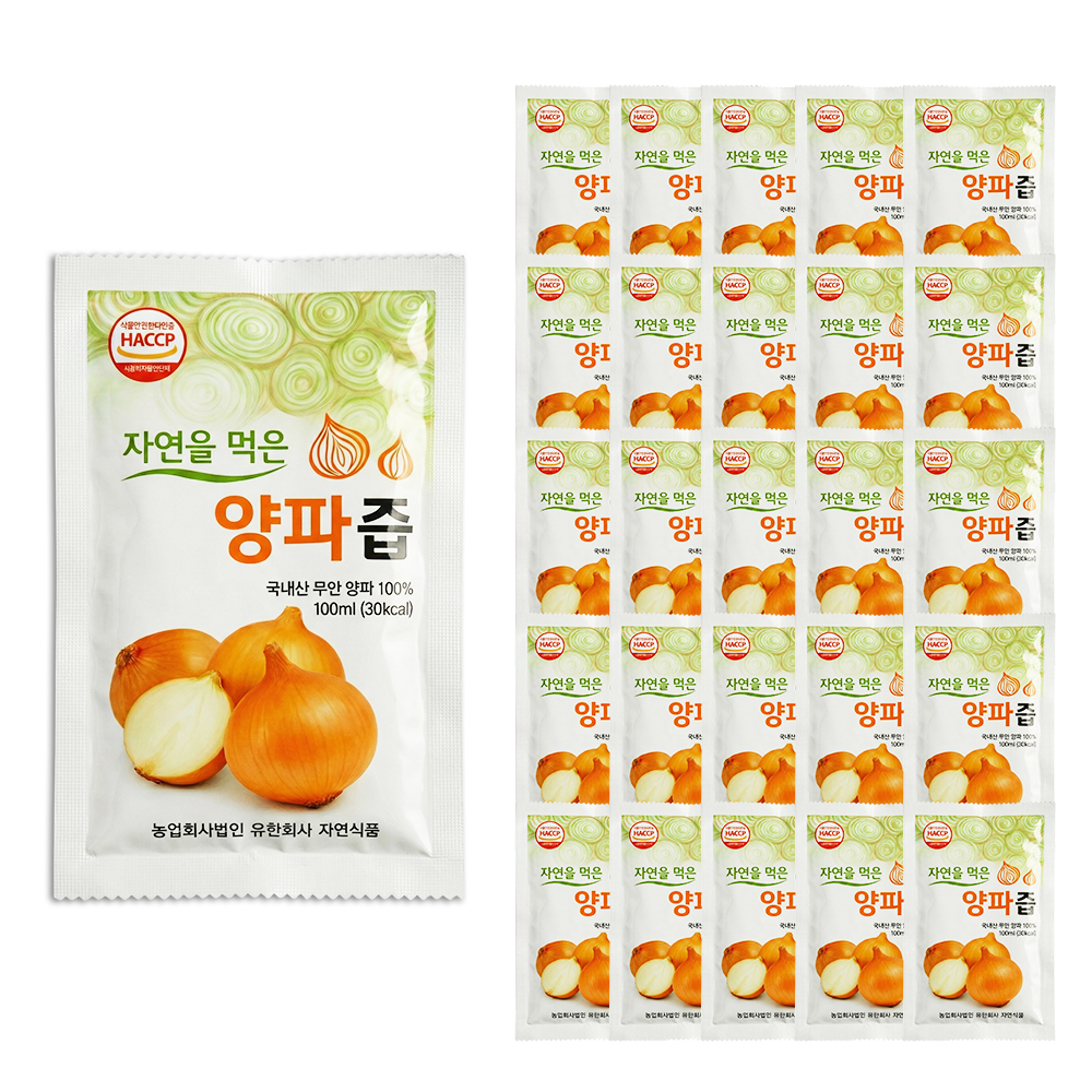 자연을 먹은 무안 양파즙 100ml x 100팩 / HACCP