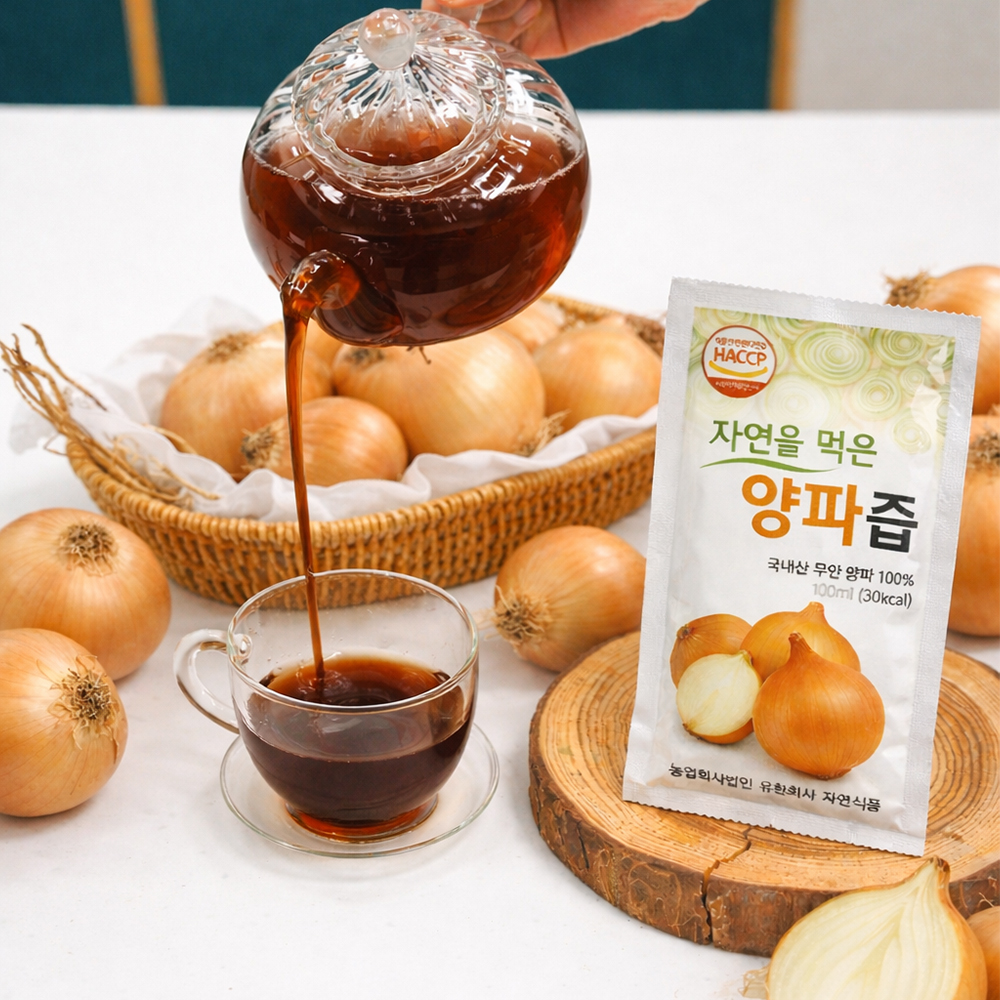 자연을 먹은 무안 양파즙 100ml x 100팩 / HACCP
