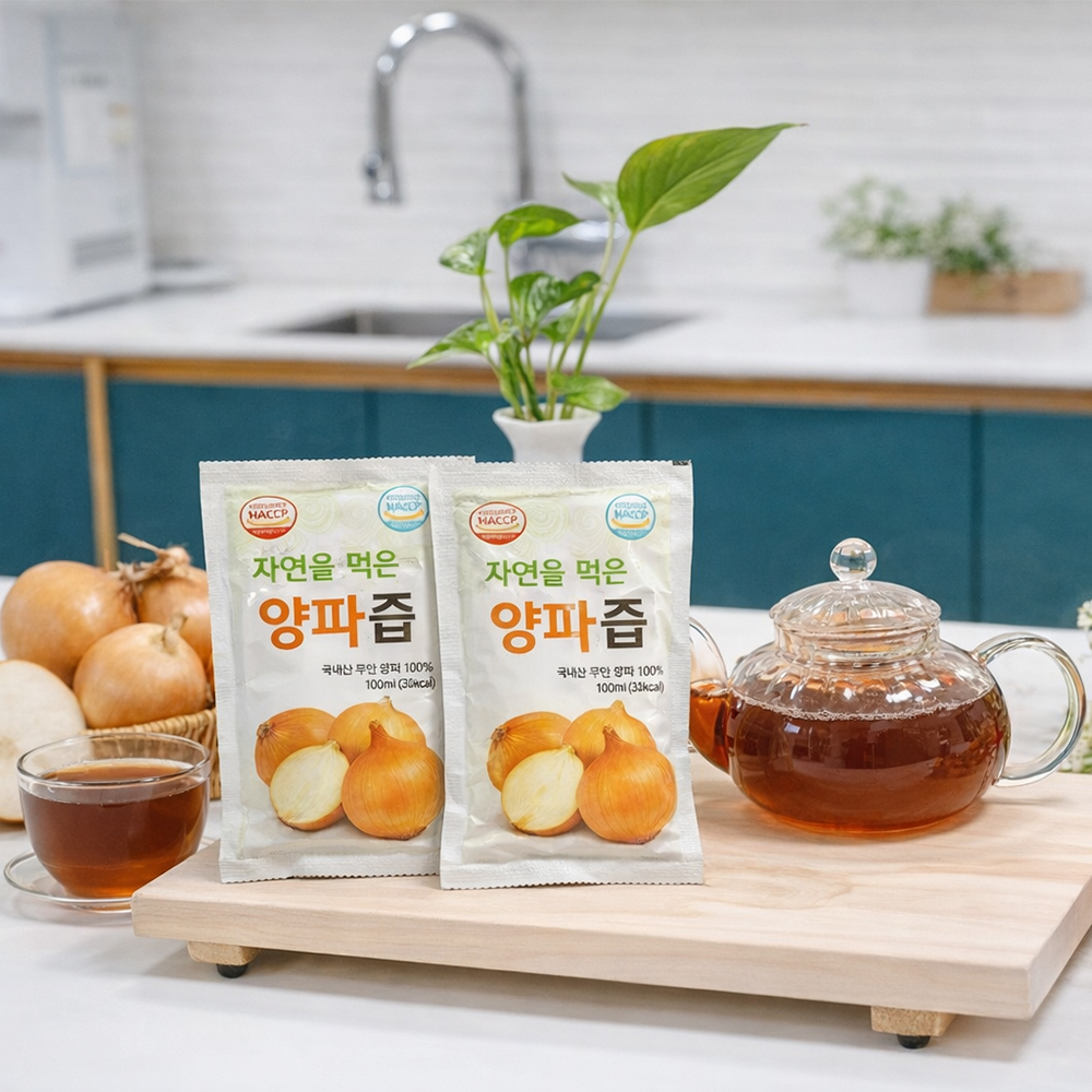 자연을 먹은 무안 양파즙 100ml x 100팩 / HACCP