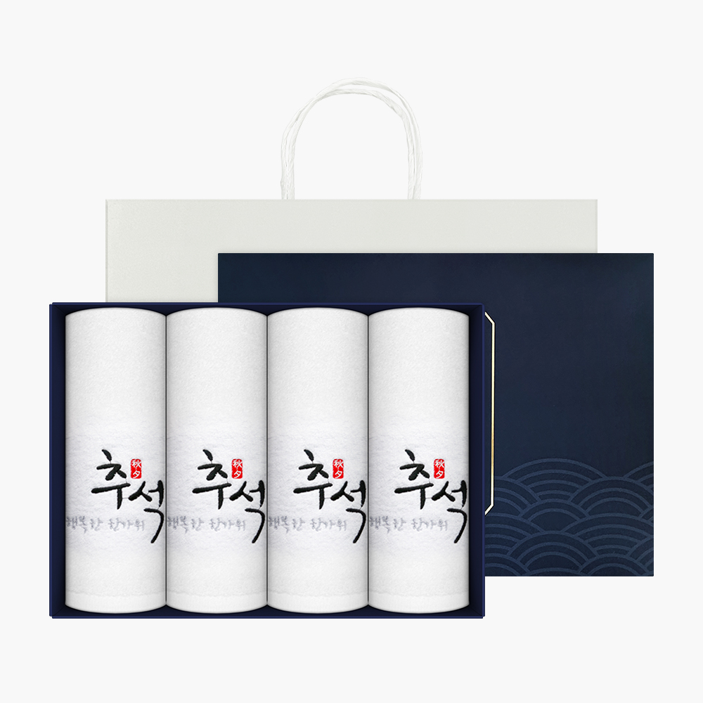송월 행복한추석 4매 선물세트+쇼핑백