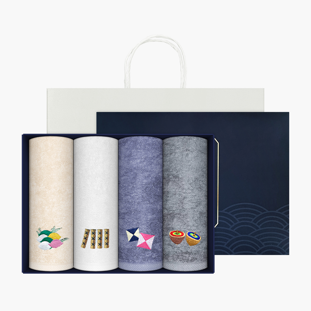 송월 명절놀이 4매 선물세트+쇼핑백