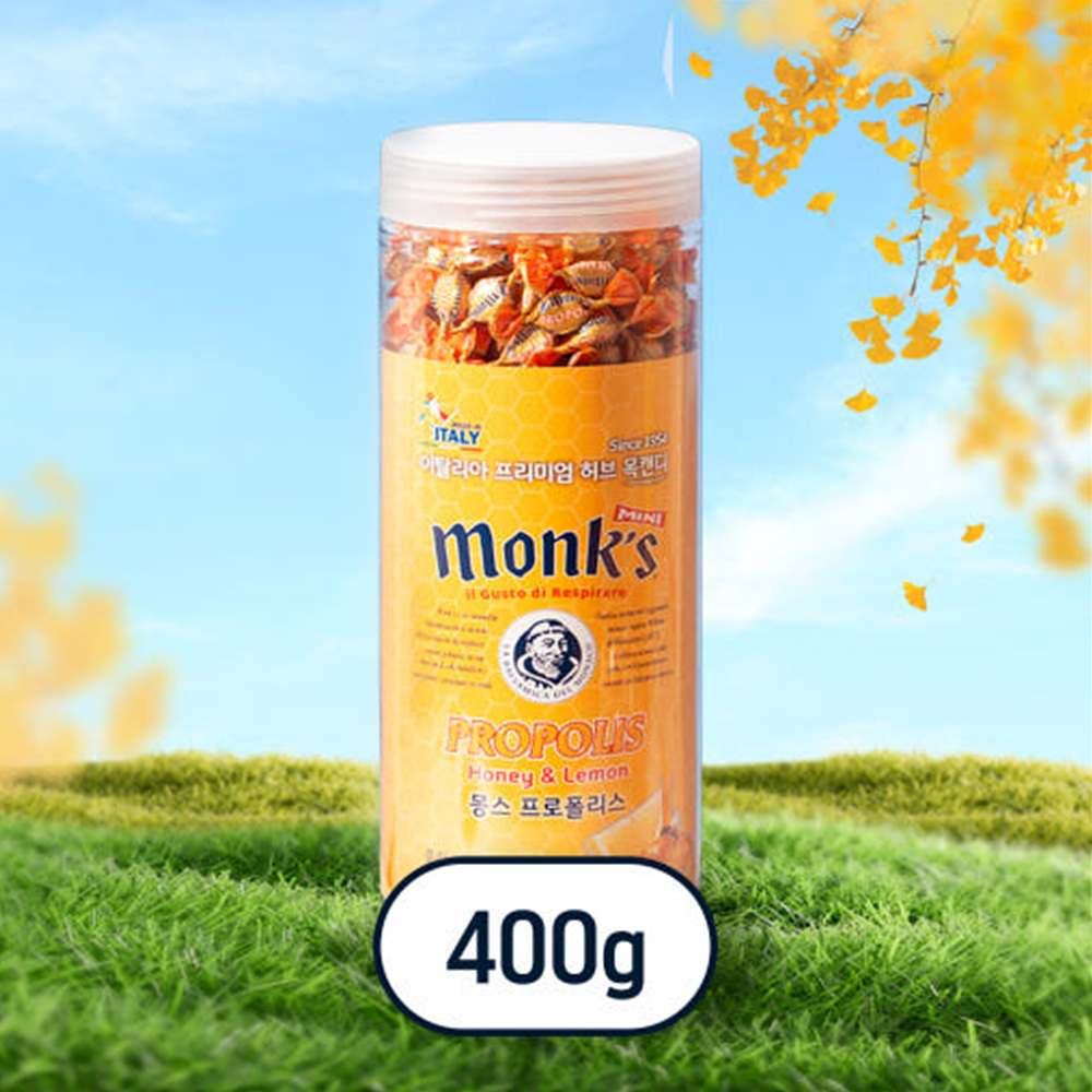 이탈리아 몽스 프로폴리스 허브 목캔디 400g