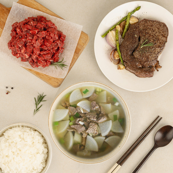 [당일생산 발송] 부경식품 한우1++등급(냉장) 불고기 200g×3팩 외