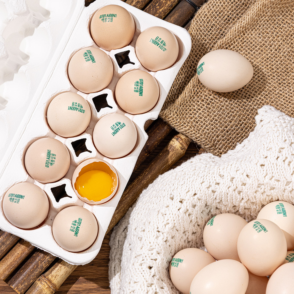 nongmo 유기농 백봉오골계 계란 50구