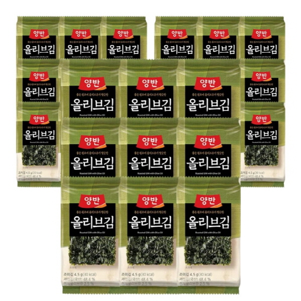 동원 올리브김 4.5gX9매 18봉/21봉/27봉/108봉 도시락김