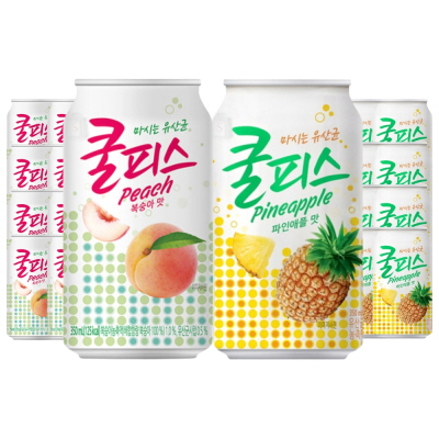 동원 쿨피스 복숭아/파인애플 (350ML X 48캔/24캔) 유산균 음료 대표이미지 섬네일