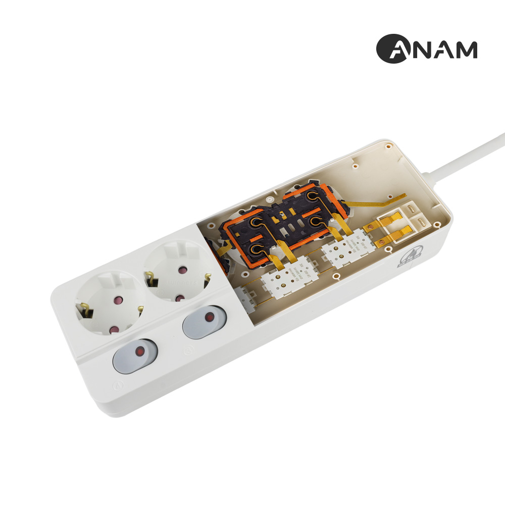 아남 국산 자동소화 멀티탭 4구 멀티탭 1.5m/3.0m