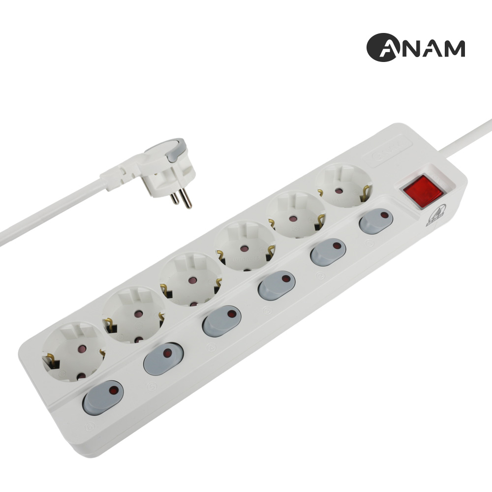 아남 국산 자동소화 멀티탭 6구  1.5m/3.0m